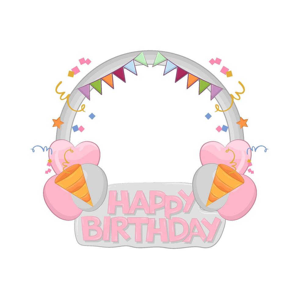 Illustration of birthday frame vector