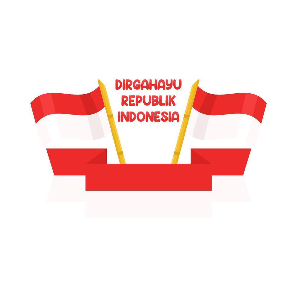 Illustration of Dirgahayu Republik Indonesia vector