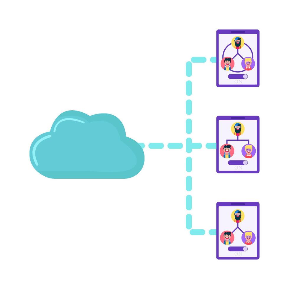 Illustration of people network vector