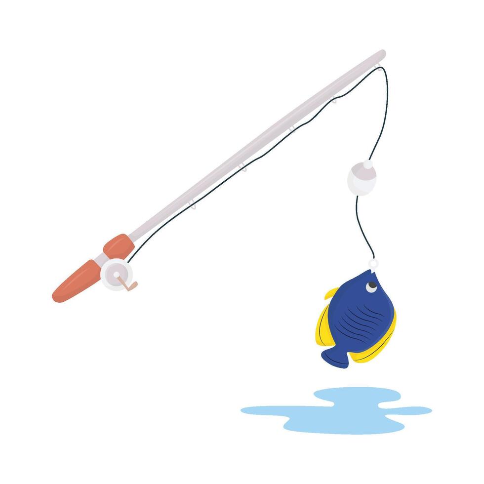 ilustración de pescar vector