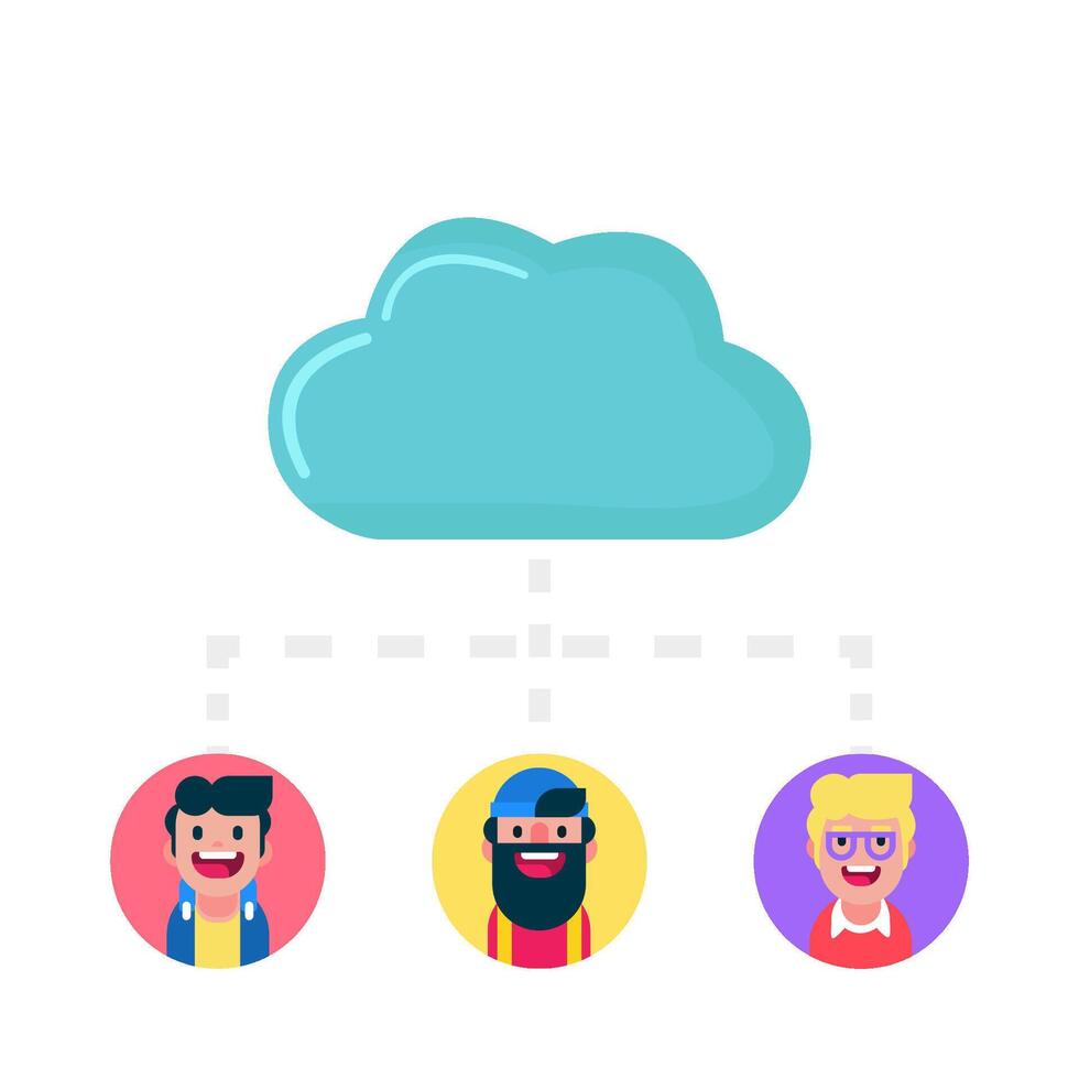 Illustration of people network vector
