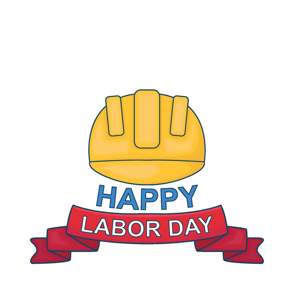 Illustration of happy labor day vector