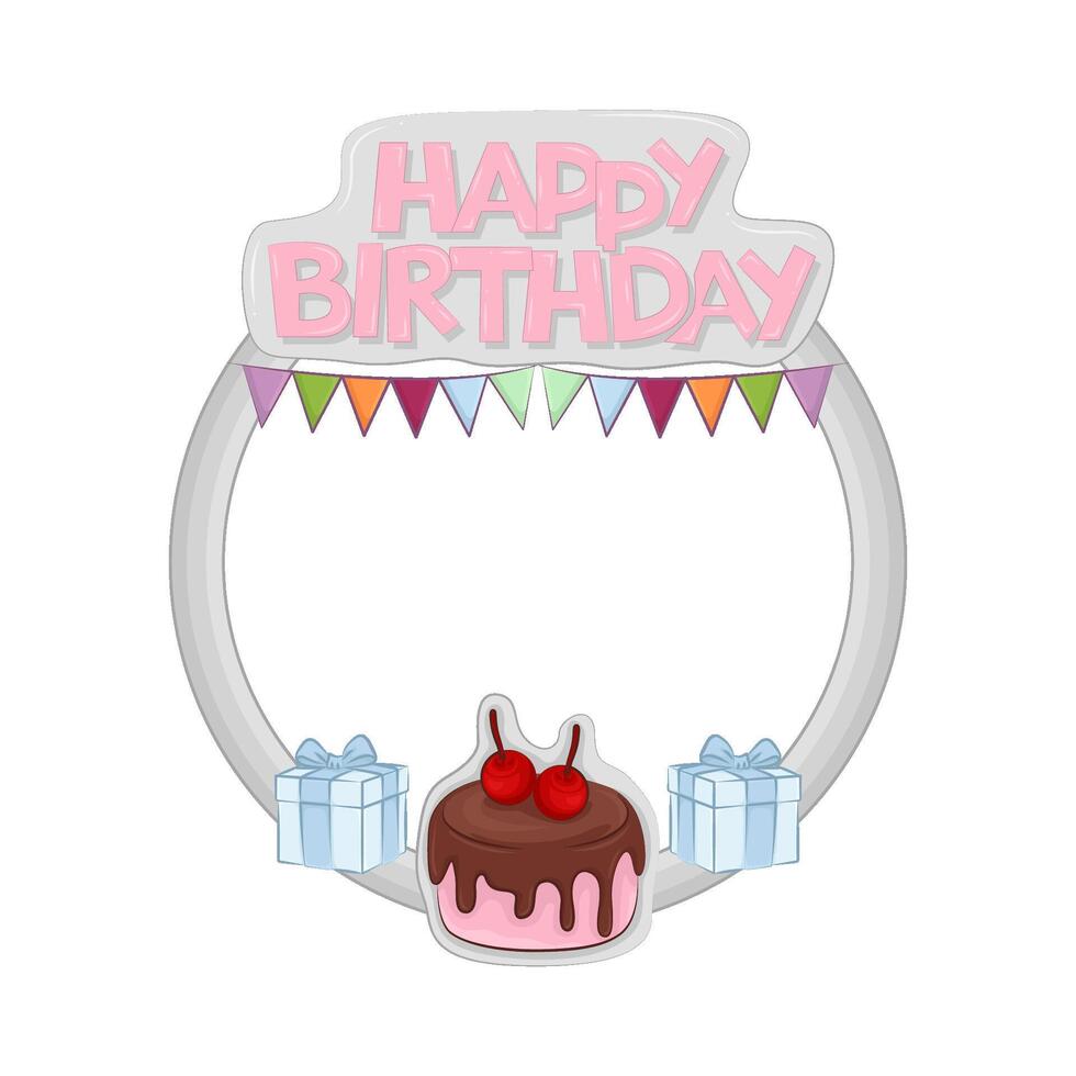 Illustration of birthday frame vector