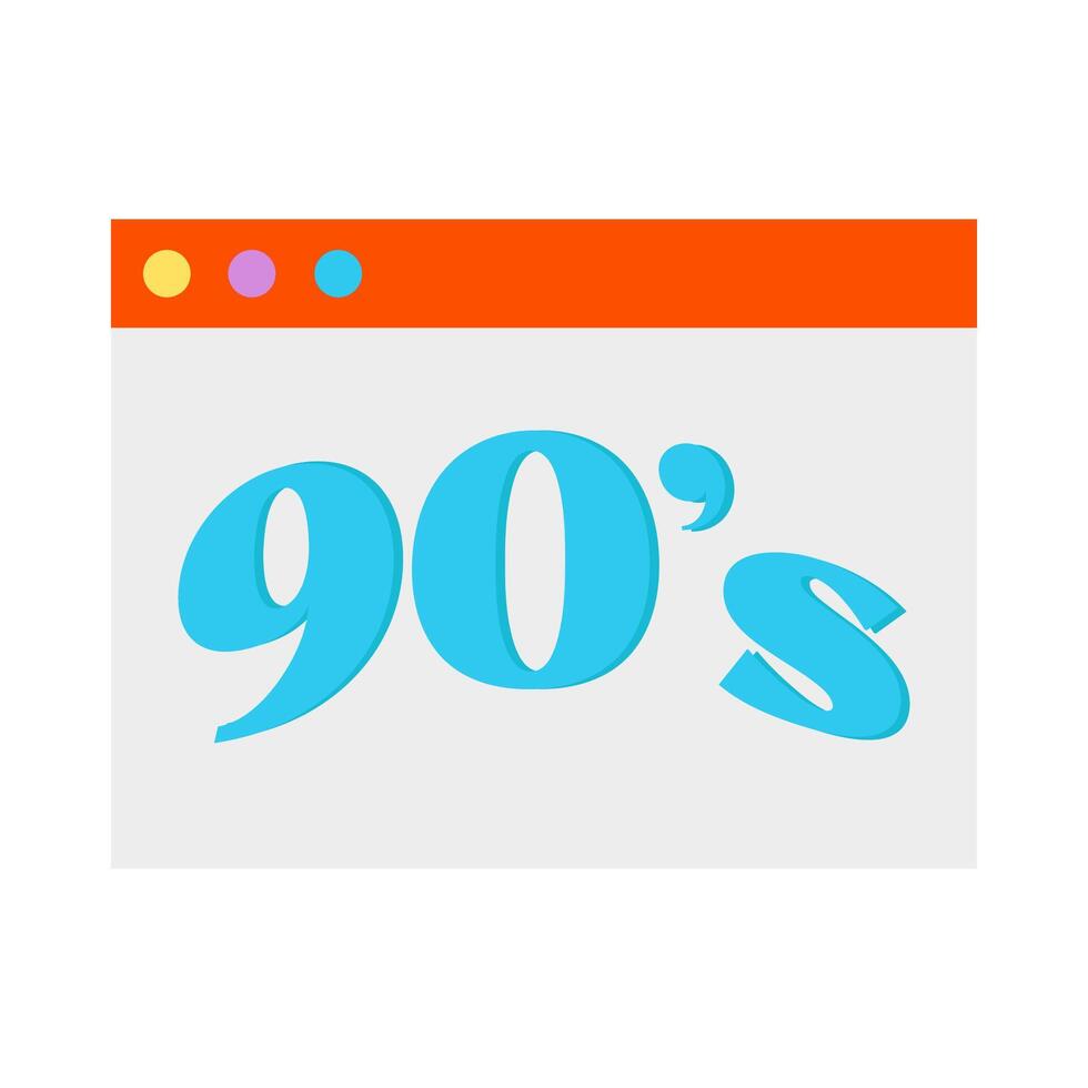 Illustration of 90s vector