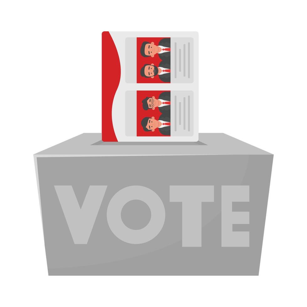 Illustration of ballot box vector