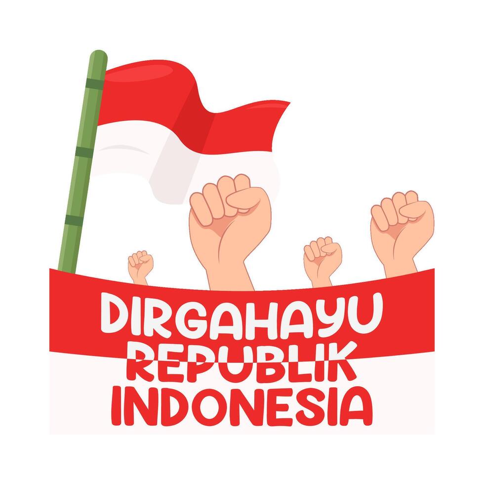 Illustration of Dirgahayu Republik Indonesia vector