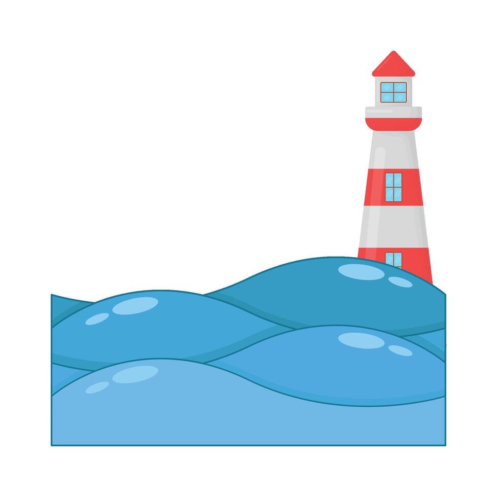 Illustration of sea wave vector