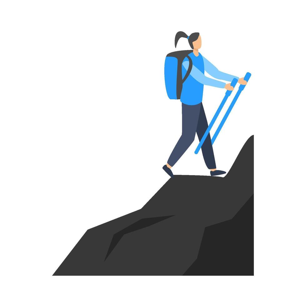 Illustration of hiking vector