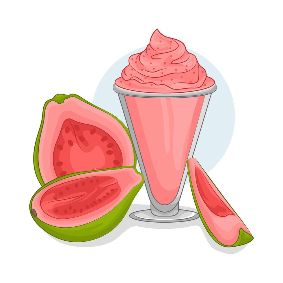 Illustration of guava juice vector