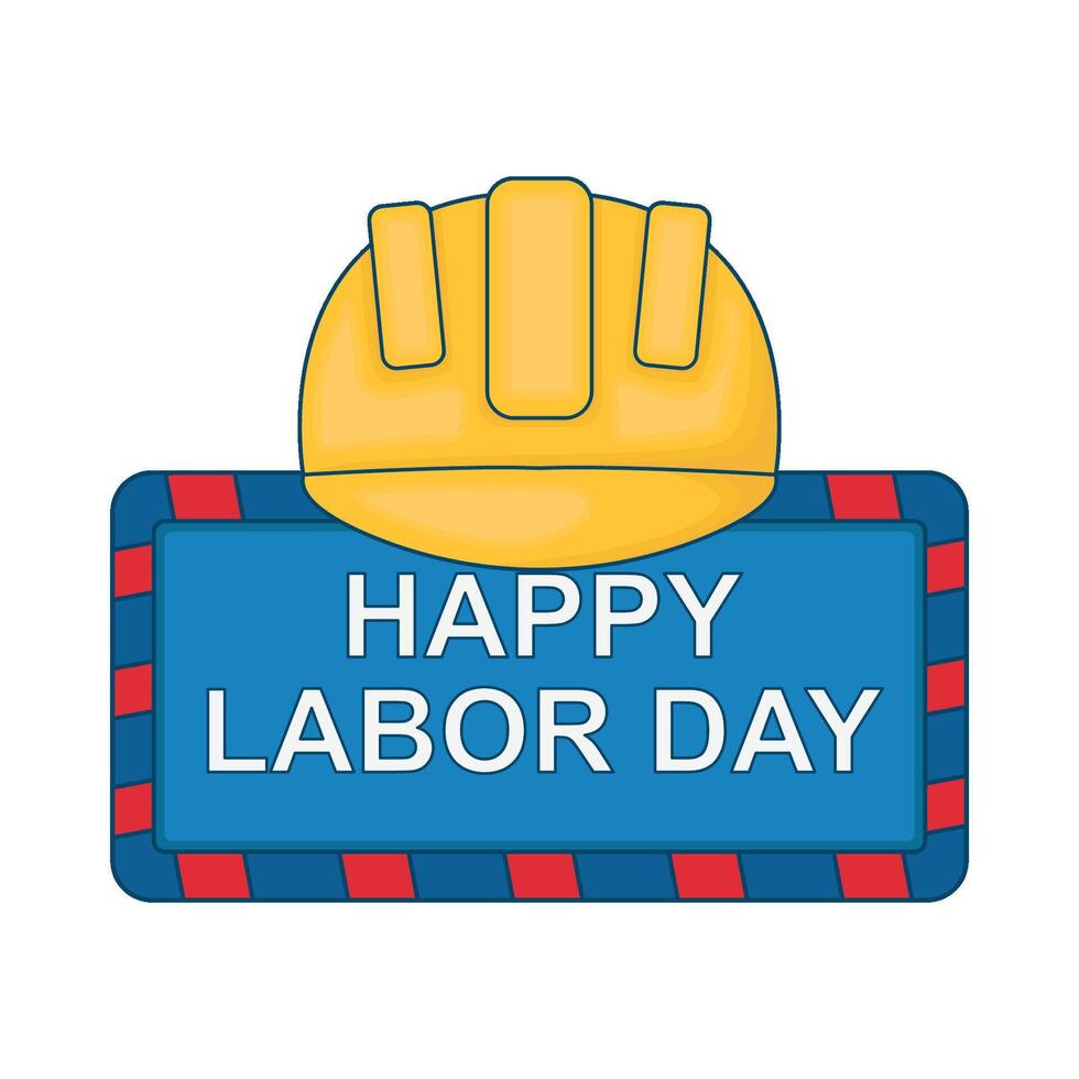 Illustration of happy labor day vector