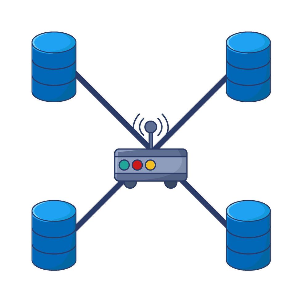 Illustration of wifi network vector