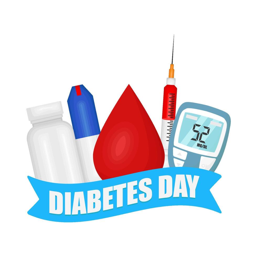 Illustration of world diabetes day vector