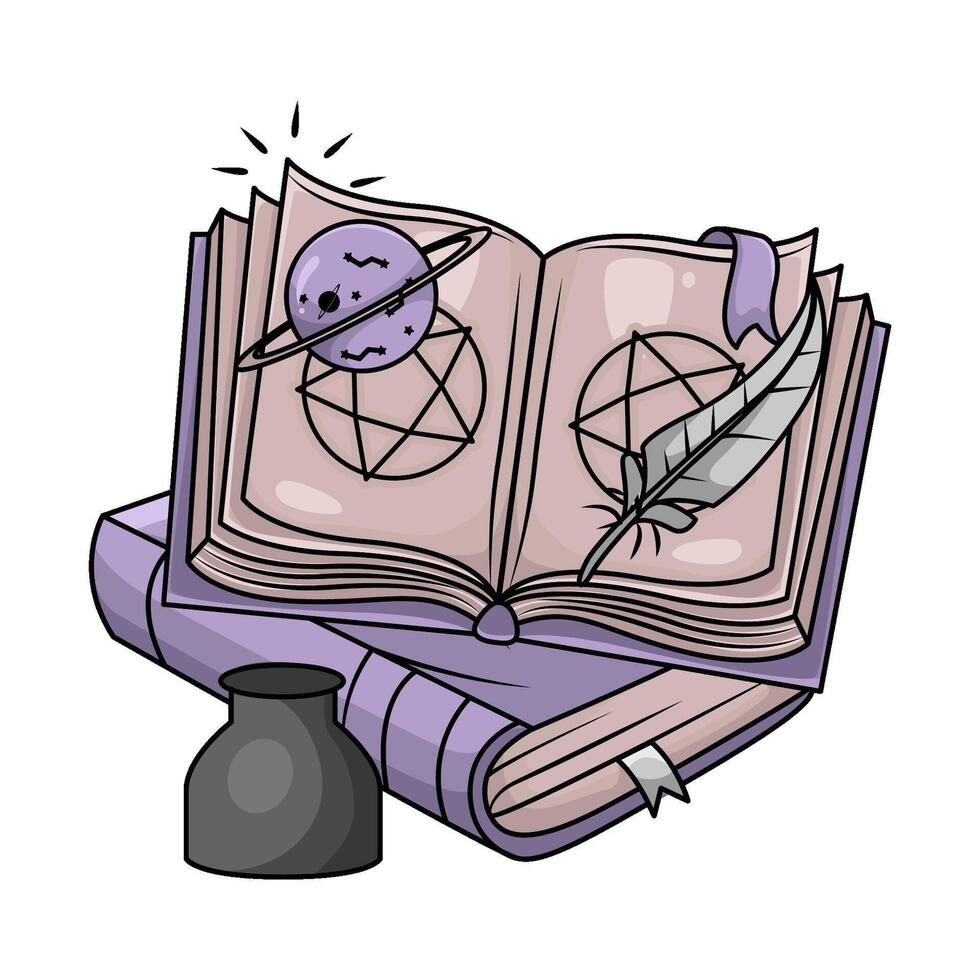 Illustration of magic book vector