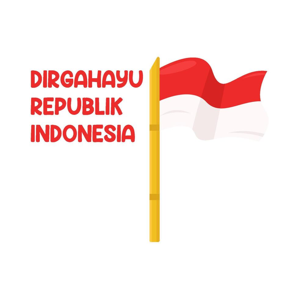 Illustration of Dirgahayu Republik Indonesia vector