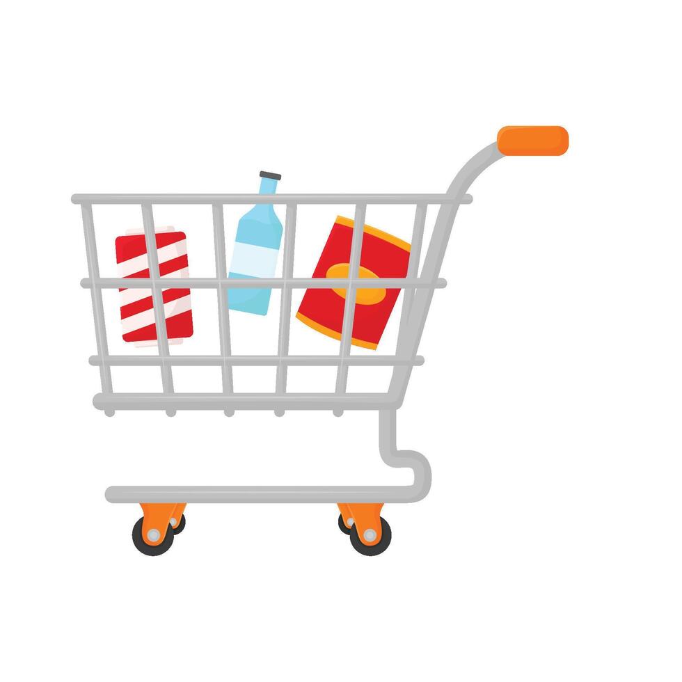 Illustration of shopping cart vector