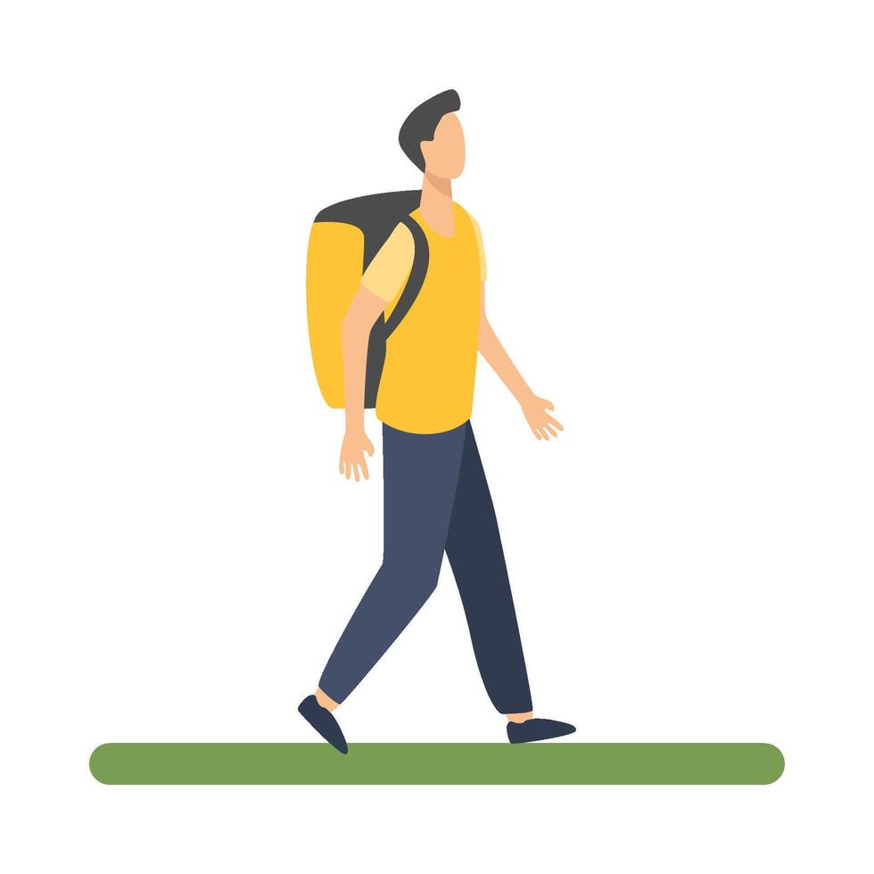 Illustration of hiking vector