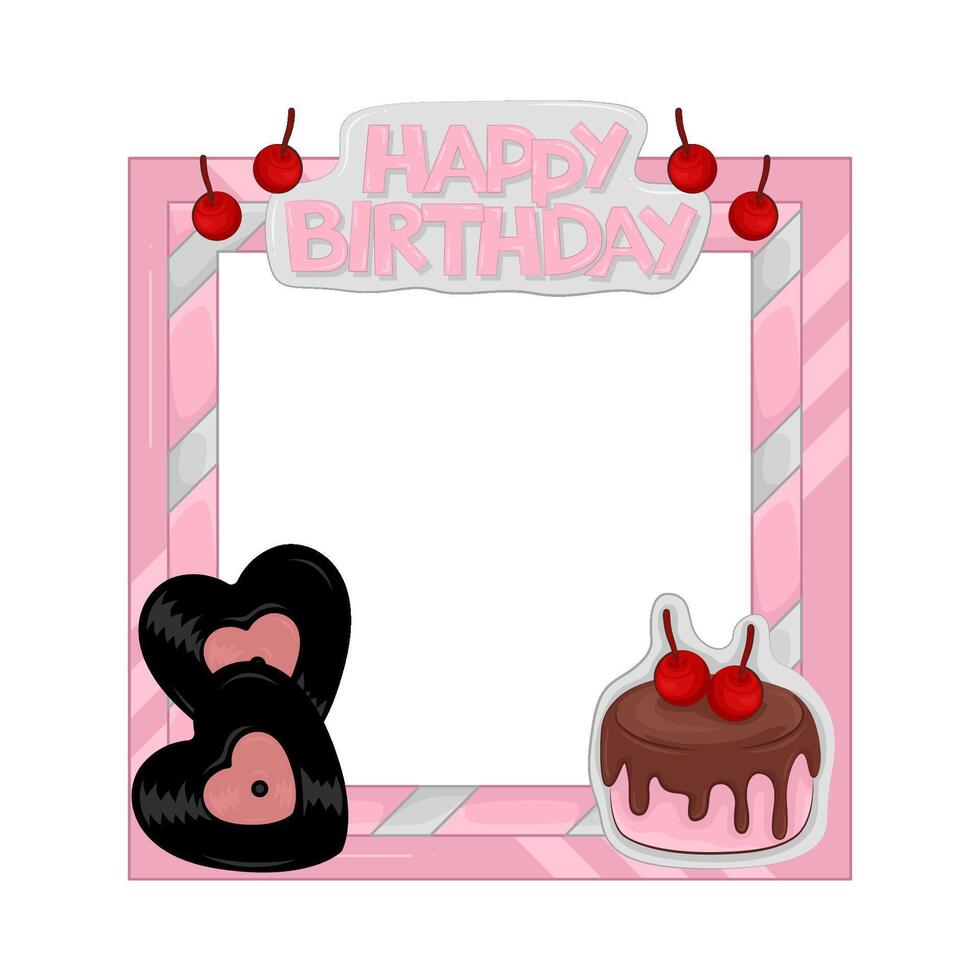 Illustration birthday frame vector