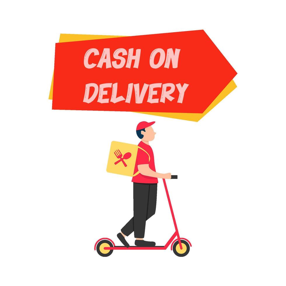 Illustration of delivery man vector