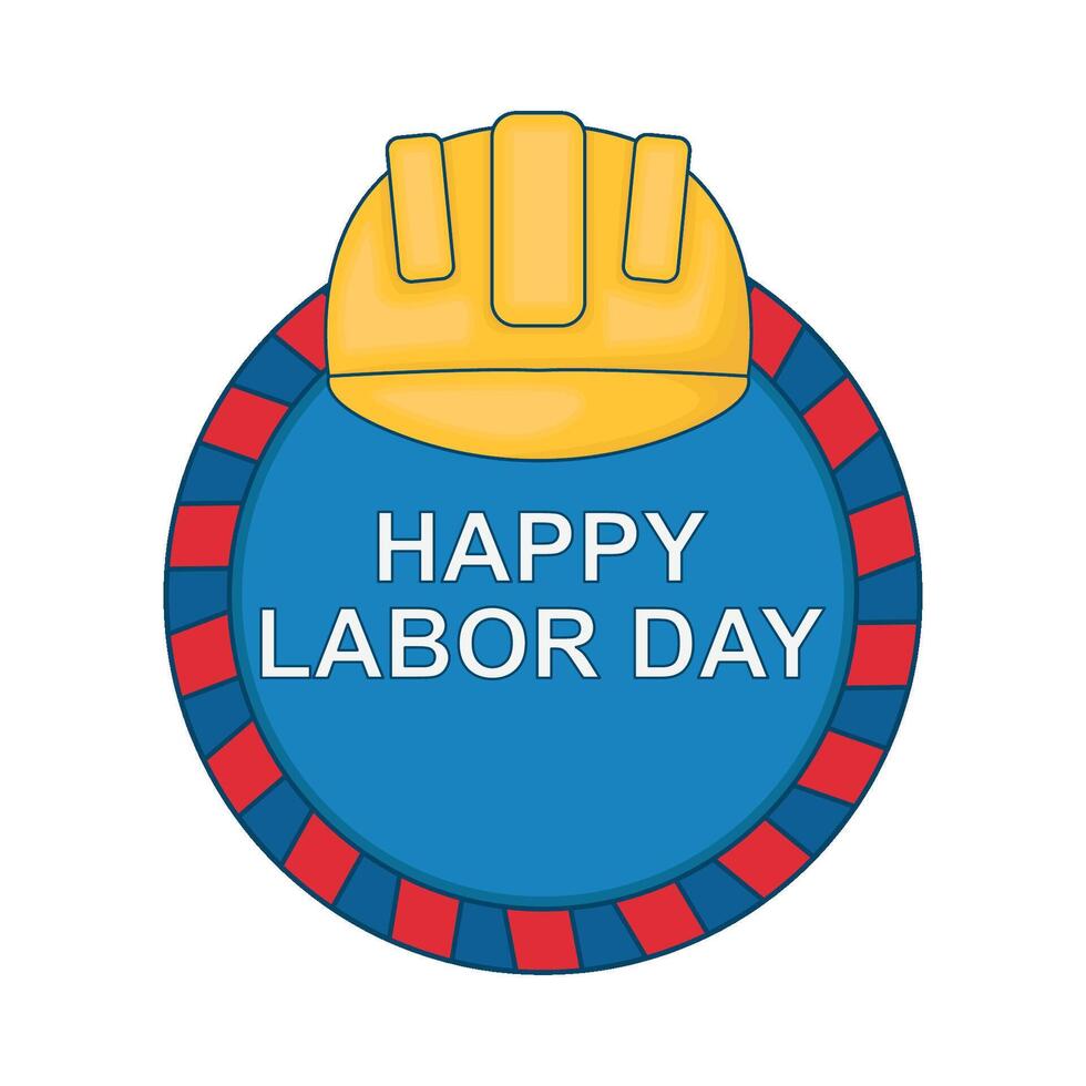 Illustration of happy labor day vector