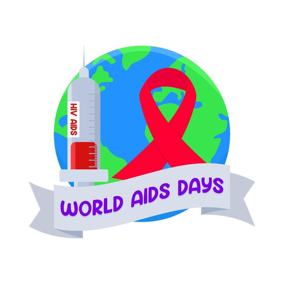 Illustration of world aids day vector