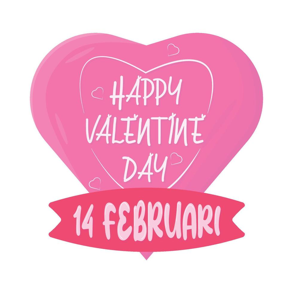 Illustration of happy valentine day vector