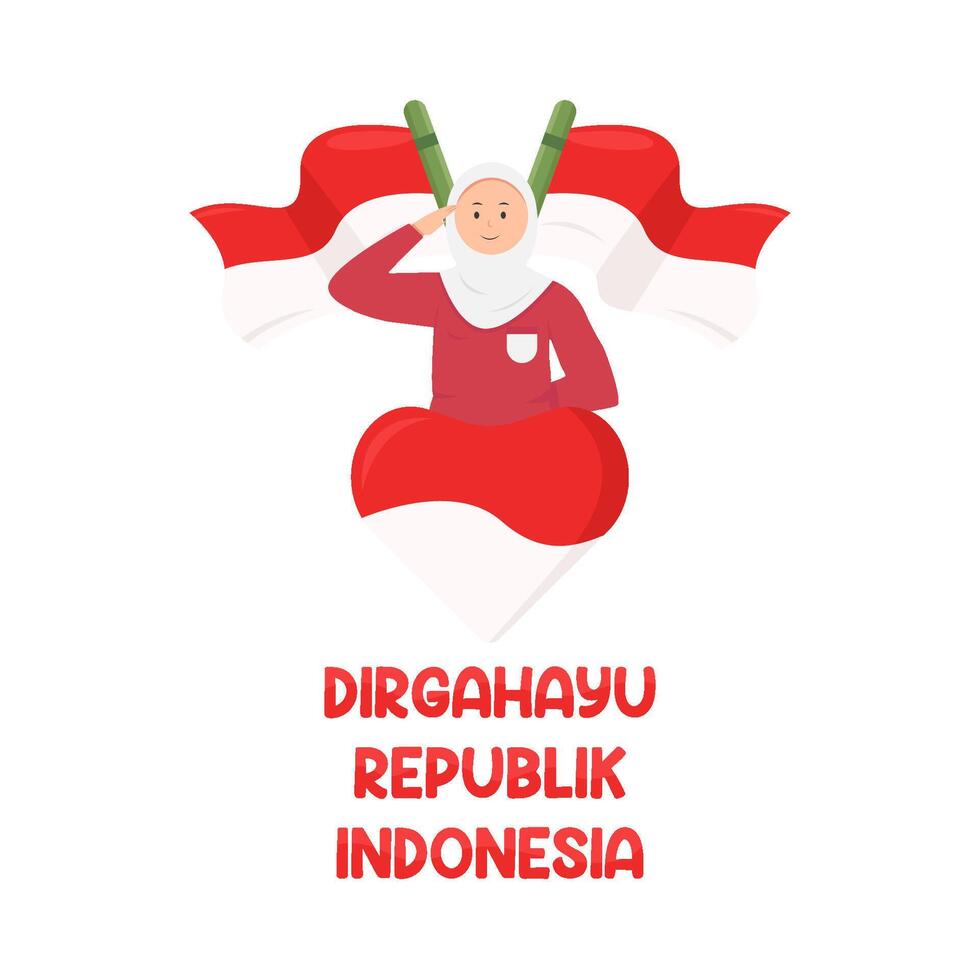 Illustration of Dirgahayu Republik Indonesia vector