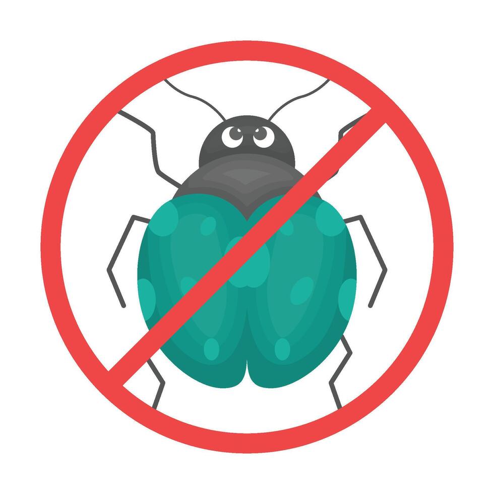 Illustration of no bugs vector