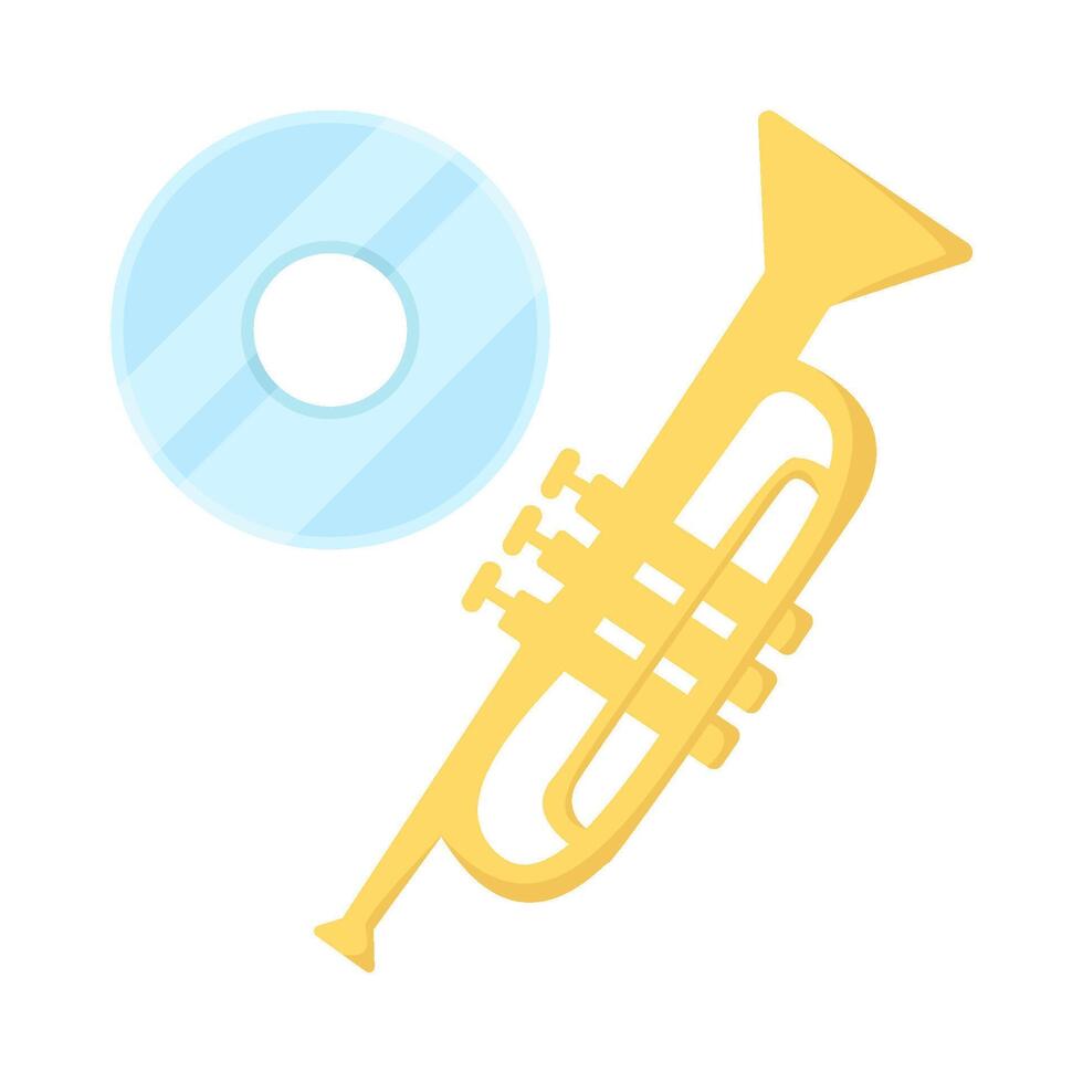 Illustration of trumpet vector