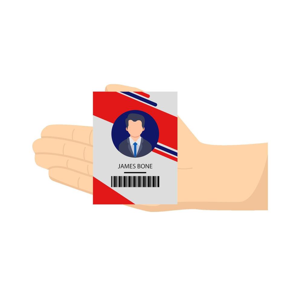 Illustration of id card vector