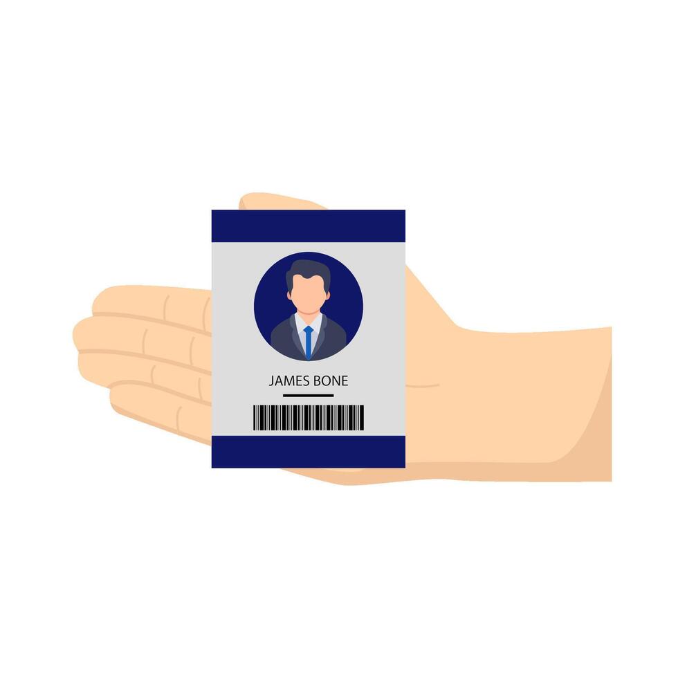 Illustration of id card vector