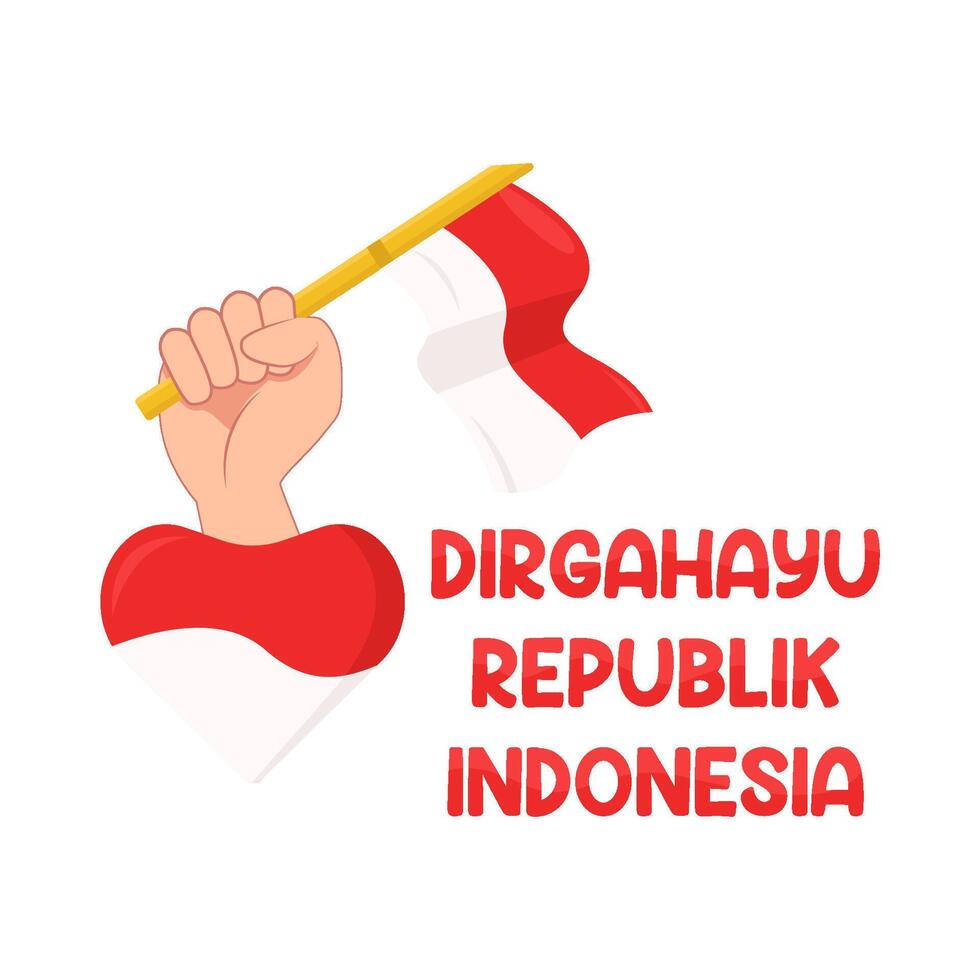 Illustration of Dirgahayu Republik Indonesia vector