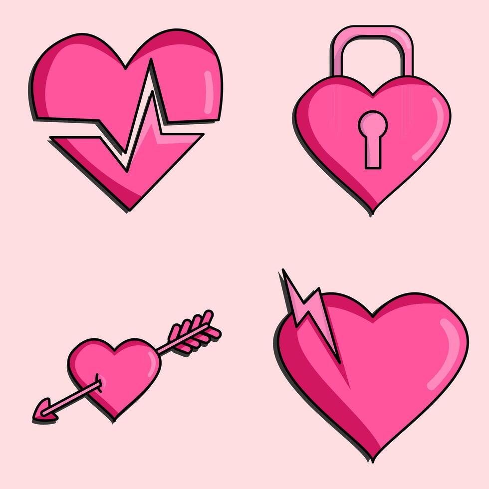 Illustration of love pack vector