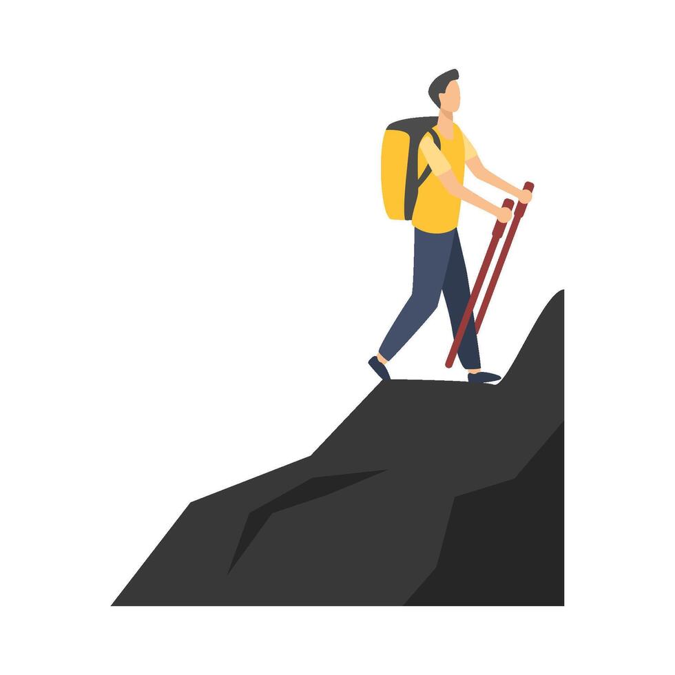 Illustration of hiking vector
