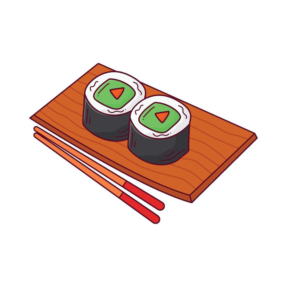 ilustración de Sushi vector