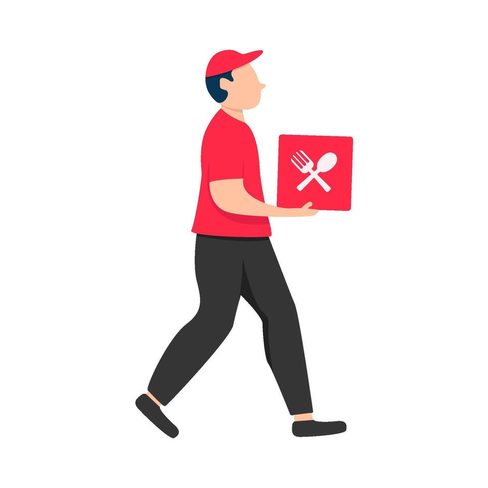 Illustration of delivery man vector