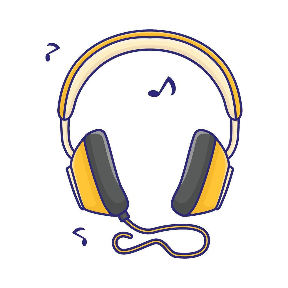 Illustration of headphone vector