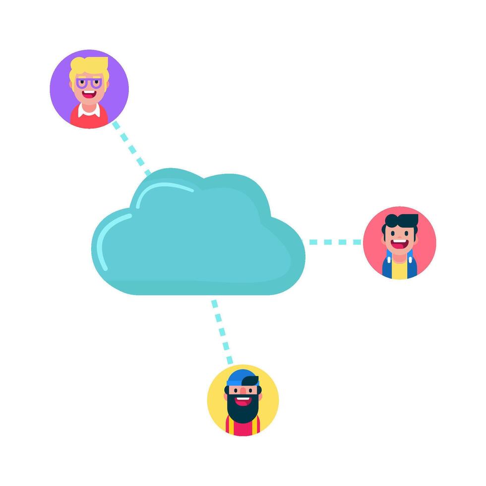 Illustration of people network vector