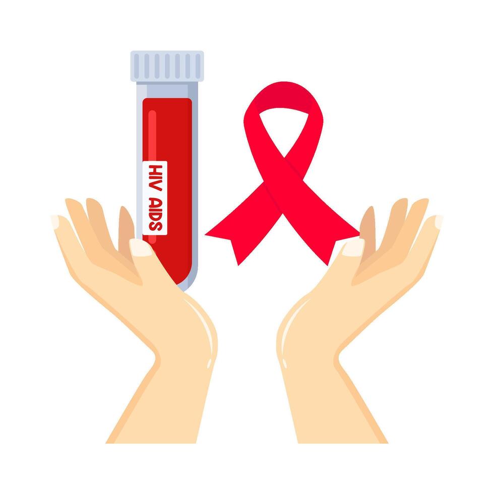 Illustration of world aids day vector