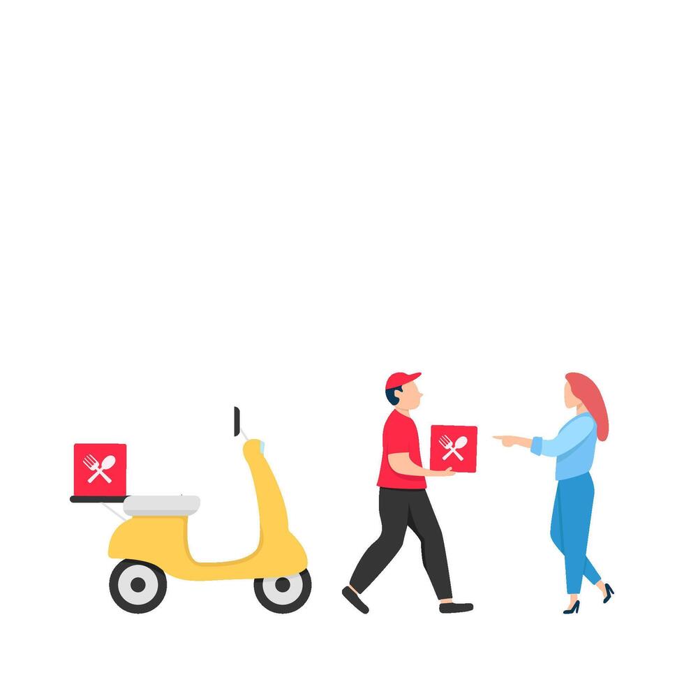 Illustration of delivery man vector