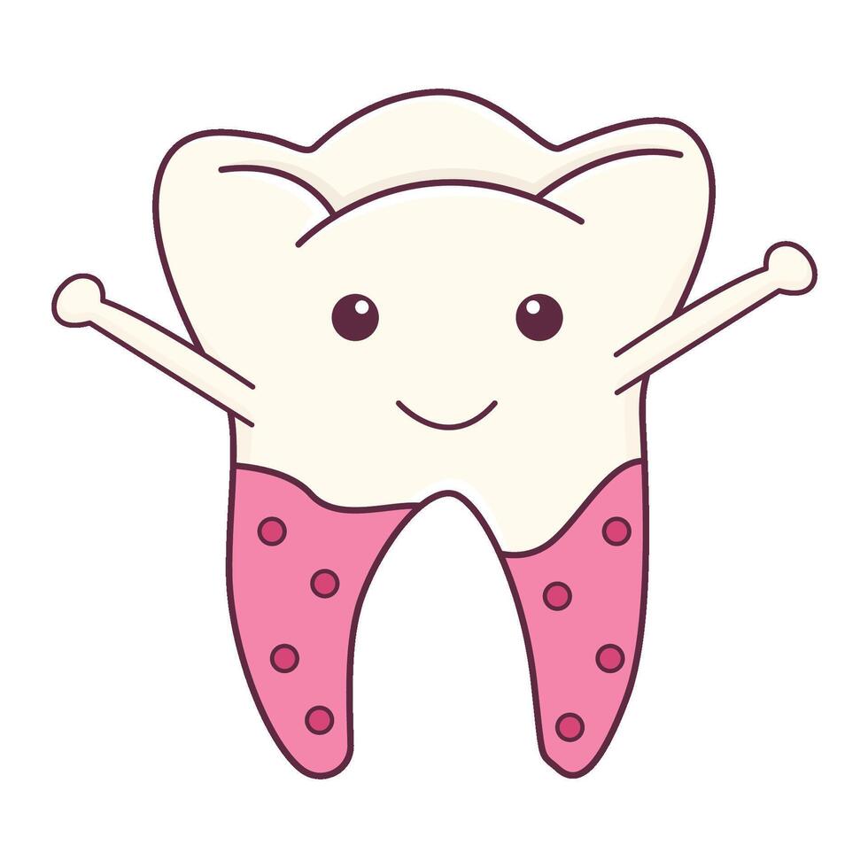 ilustración de diente vector