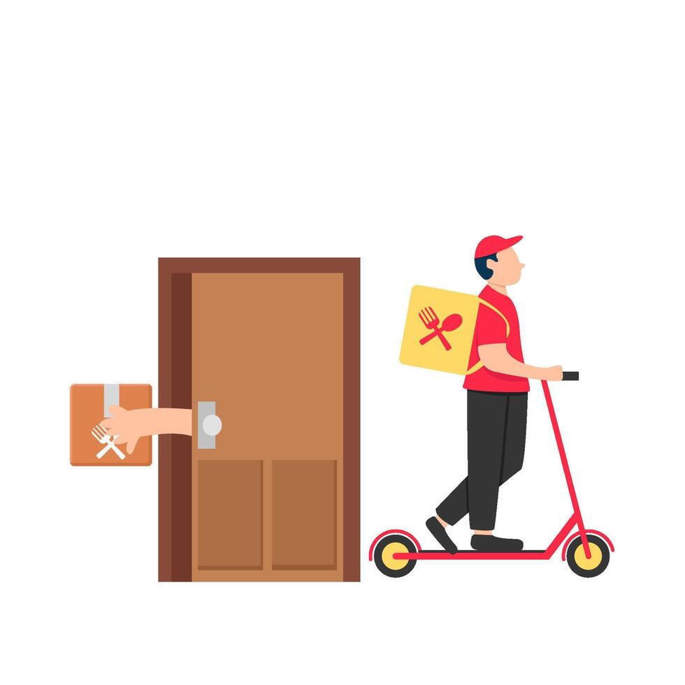 Illustration of delivery man vector