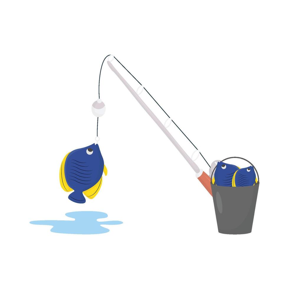 Illustration of fishing vector