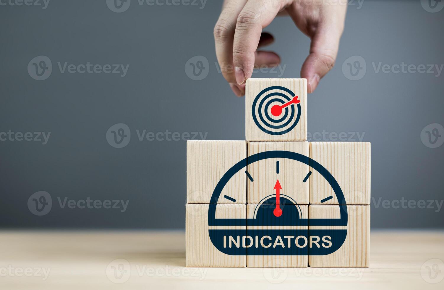 Indicators of success. concepts of business setting KPIs and measuring them along with designing processes to reach goals efficiently. photo