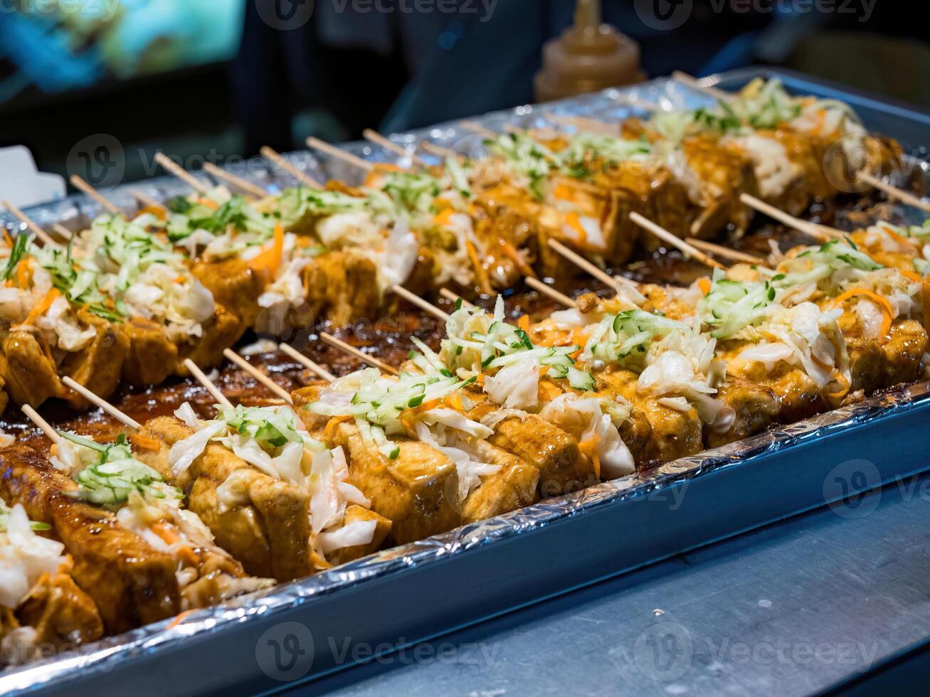 taiwanés comida A la parrilla apestoso tofu foto