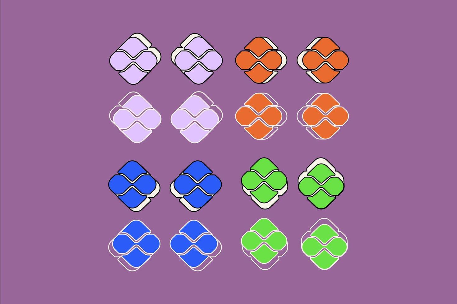 Set Vectors Icons Symbol Pix Payment Method Light Background