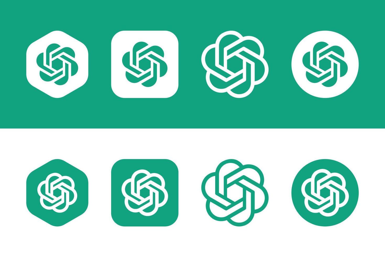 Artificial intelligence Chat BOT symbol set vector