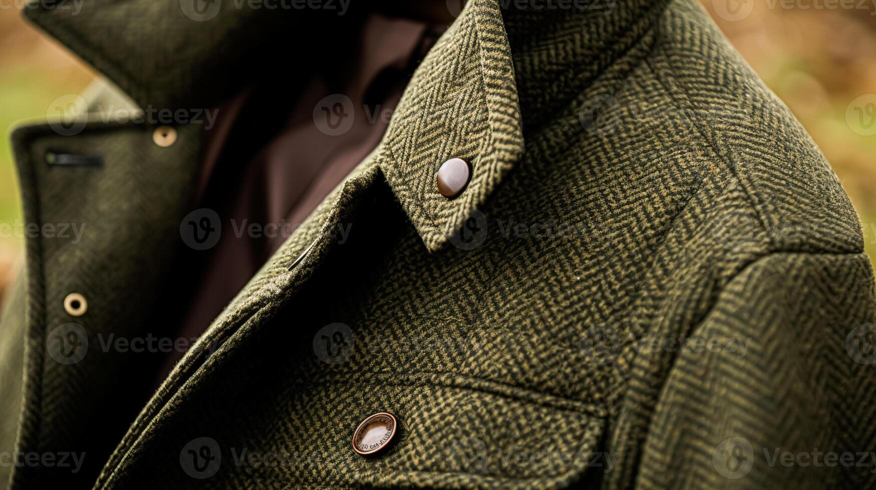 AI generated Menswear autumn winter clothing and tweed accessory collection in the English countryside, man fashion style, classic gentleman look photo