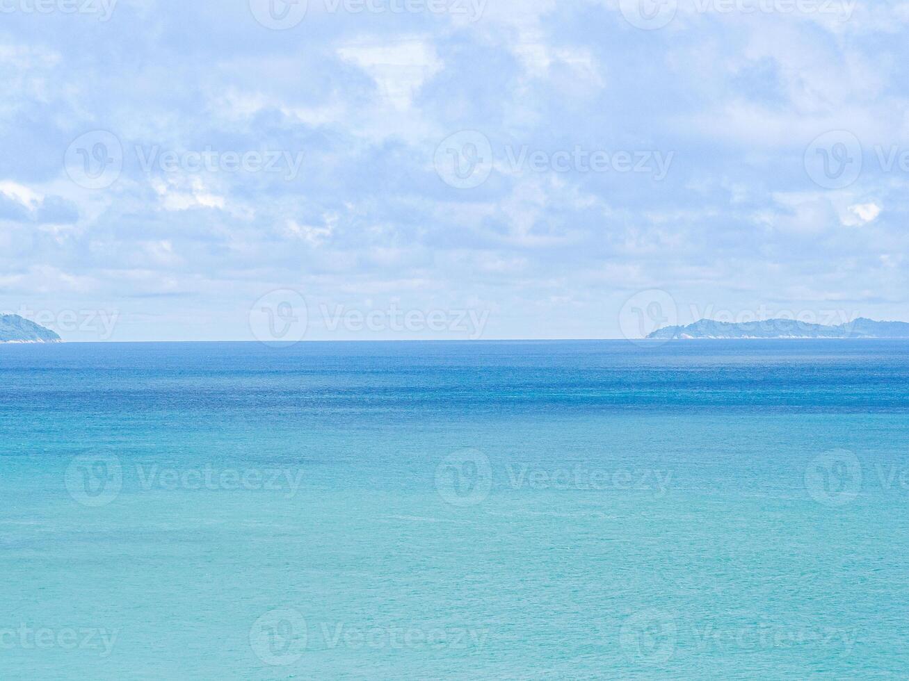 Scenic view landscape of the sea in Phuket, Thailand. Space for text photo