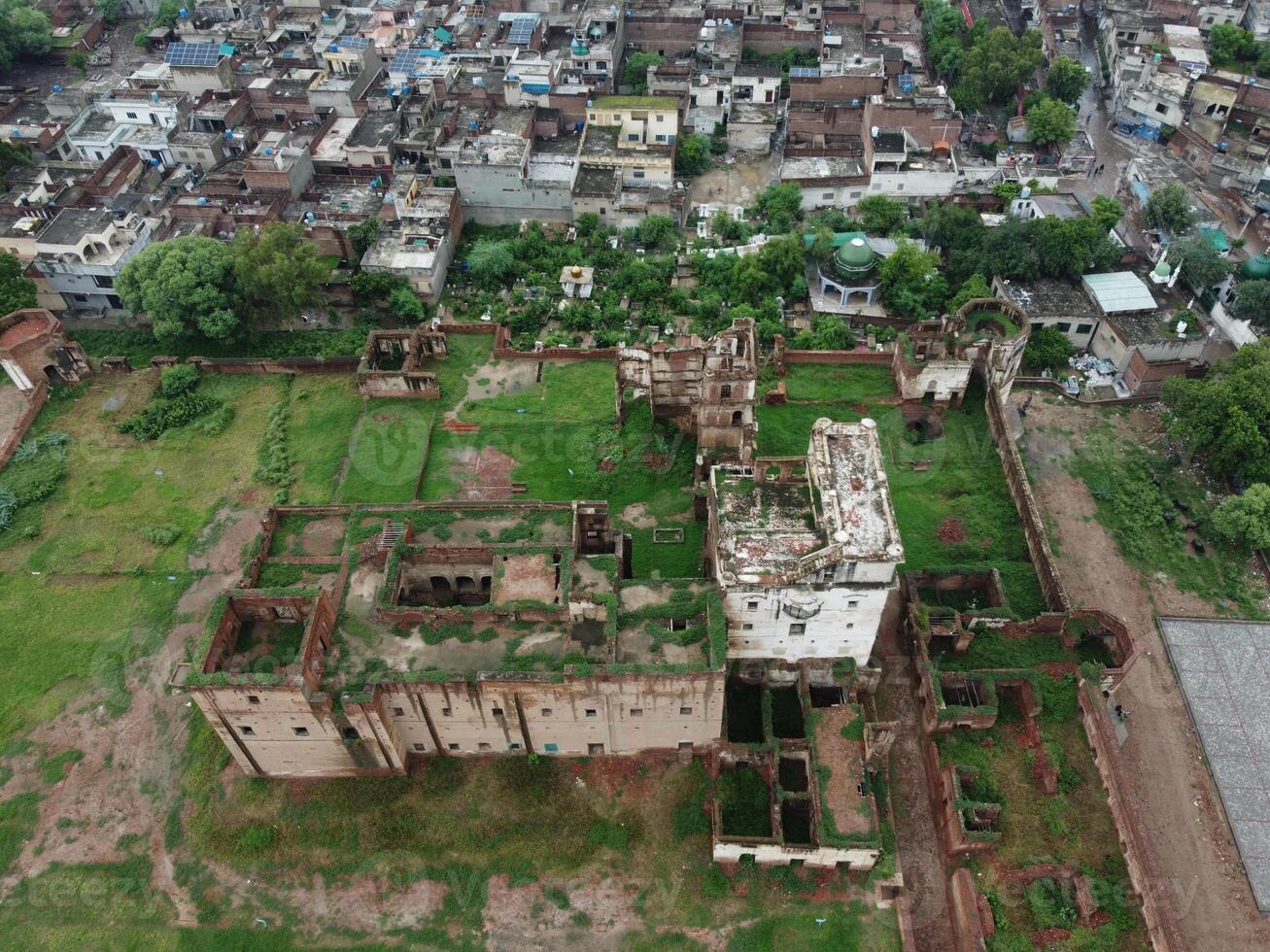 Aerial view of historical Fort at Sheikhupura photo
