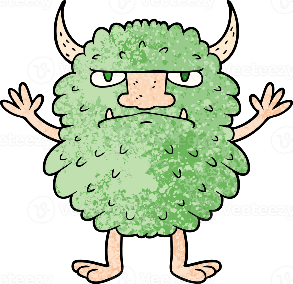 cartoon grumpy monster png